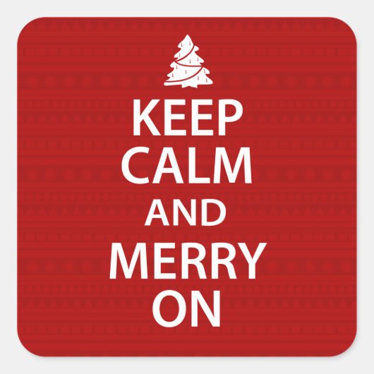 保聖降誕祭メリーに スクエアシール (正面)