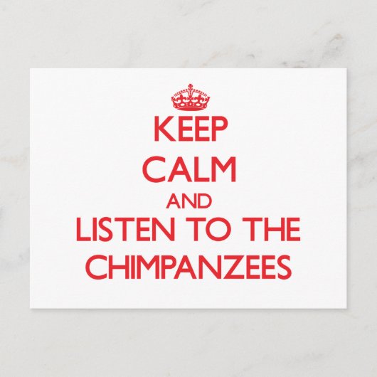 保聞はチンパンジーに ポストカード (正面)