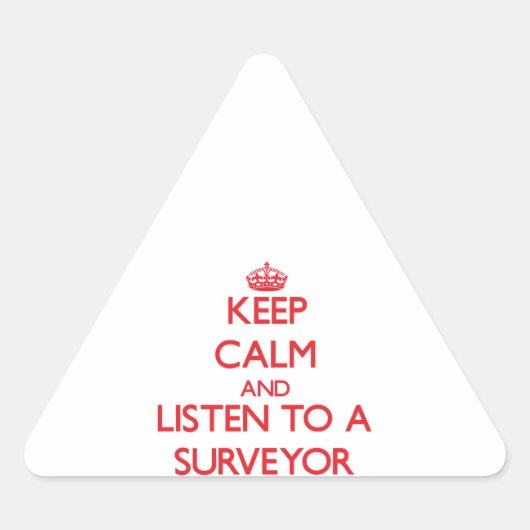 保聞測量士へ 三角形シール (正面)