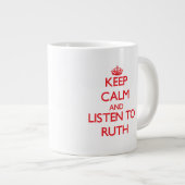 保聞Ruthに向けて ジャンボコーヒーマグカップ (正面右)