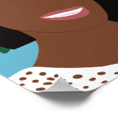 保育ち保のアフリカ系アメリカ人女性 ポスター (角)