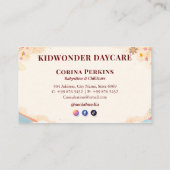 保育プロフェッショナル事業 | キッズウォーターカラー 名刺 (裏面)