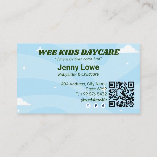 保育プロフェッショナル事業 | ハッピーキッズ 名刺 (裏面)