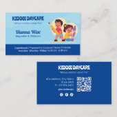 保育プロフェッショナル事業 | 深い青 名刺 (正面/裏面)