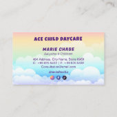 保育プロフェッショナル事業 | 虹の曇り 名刺 (裏面)