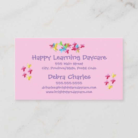 保育園こども自然 名刺 (裏面)