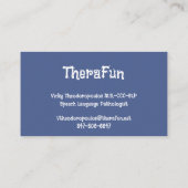 保育園のお子様自然 – 青 – ダイレクト2 名刺 (裏面)