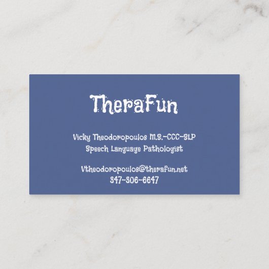 保育園のお子様自然 – 青 – ダイレクト2 名刺 (裏面)