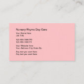 保育園のデイケア 名刺 (裏面)