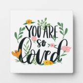 保育園の名言 あなたはとても愛されている フォトプラーク (正面)