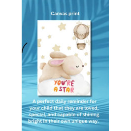 保育園の壁アート - キャンバスプリント - あなたはスター