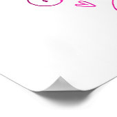 保育園の歌　きらきら星　ピンク ポスター (角)