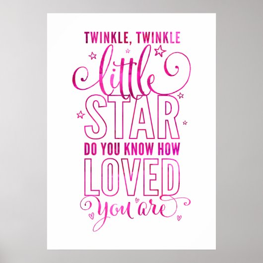 保育園の歌　きらきら星　ピンク ポスター (正面)