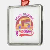 保育園を潰す準備ができている メタルオーナメント (左)