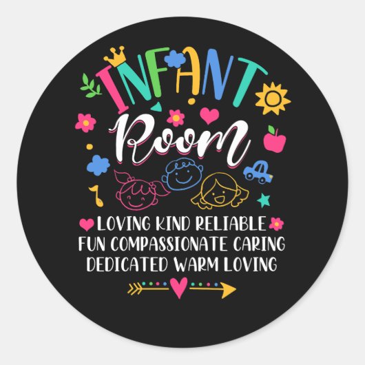 保育園愛情ある種類信頼できる乳児室 ラウンドシール (正面)