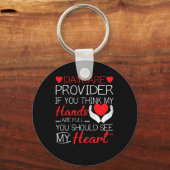 保育園私の贈り物が見えるハート キーホルダー (正面)