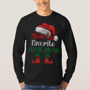 保育園長サンタお気に入りのクラウス クリスマス Tシャツ