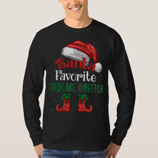 保育園長サンタお気に入りのクラウス クリスマス Tシャツ (正面)