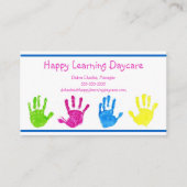 保育園、子供カラフル、 名刺 (正面)