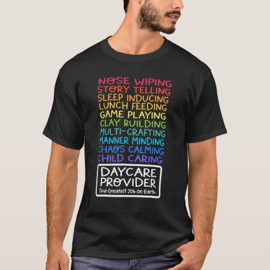 保育士、先生、おもしろい感謝のプレゼント Tシャツ (正面)