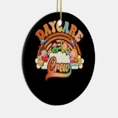 保育所乗務員先生子気に労働者Gr セラミックオーナメント (右)