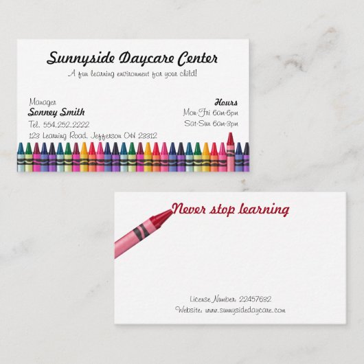 保育·育児名刺 名刺 (正面/裏面)