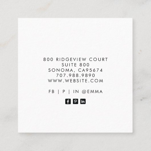 保自然保 スクエア名刺 (裏面)