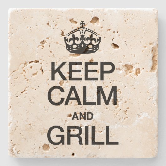 保落ち着いたグリル ストーンコースター (正面)