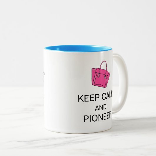 保落ち着いたパイオニアの二音コーヒーマグ ツートーンマグカップ (正面右)