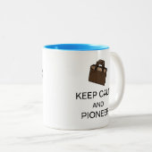 保落ち着いたパイオニアの二音コーヒーマグ ツートーンマグカップ (正面右)