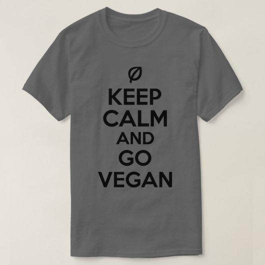 保落ち着いたビーガン Tシャツ (デザイン正面)