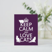 保落ち着いた愛猫(どんな色でも) ポストカード (スタンド正面)