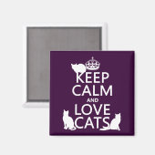 保落ち着いた愛猫（どんな色でも） マグネット (正面/裏面)