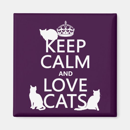 保落ち着いた愛猫（どんな色でも） マグネット (正面)