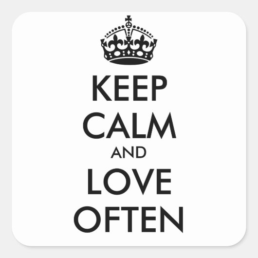 保落ち着いた愛 – パーソナライズされた文字 スクエアシール (正面)