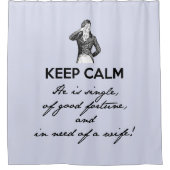 保落ち着いた独身の |ダーシーヴィンテージ シャワーカーテン (正面)