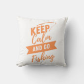 保落ち着いた魚釣り クッション (正面)