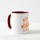 保落ち着いた魚釣り マグカップ (正面左)