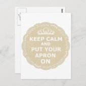 保落ち着いてエプロンを ポストカード (正面/裏面)