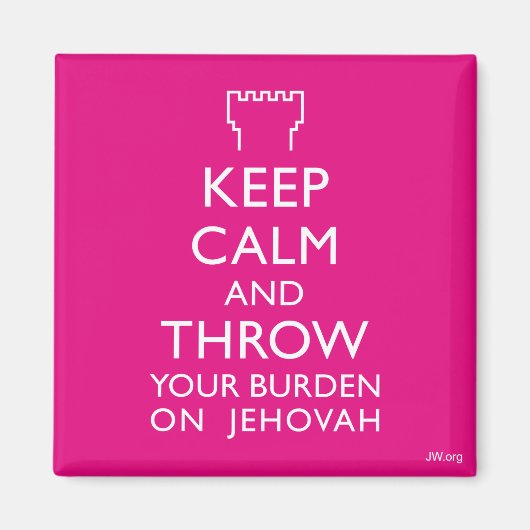 保落ち着いてエホバに負担 マグネット (正面)