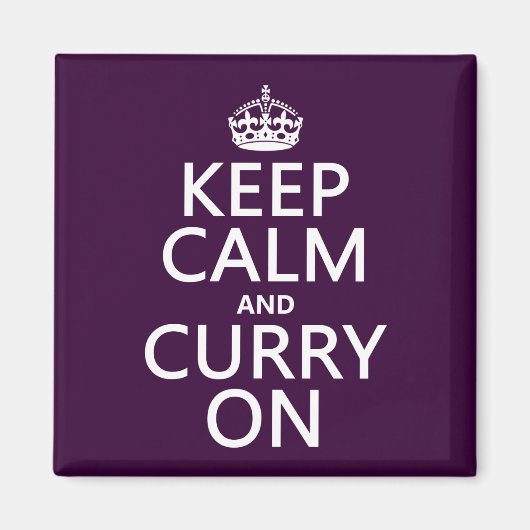 保落ち着いてカレー マグネット (正面)