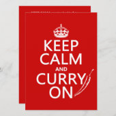 保落ち着いてカレー 招待状 (正面/裏面)