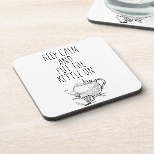 保落ち着いてケトルを乗せる – 何か挽歌 コースター (左側)