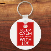 保落ち着いてジョーに賛成する キーホルダー (正面)
