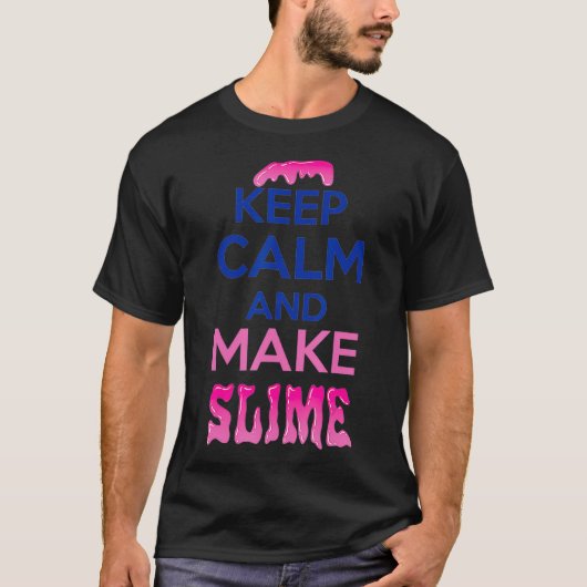 保落ち着いてスライムおもしろいティーの子供Gif Tシャツ (正面)