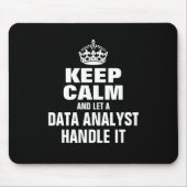保落ち着いてデータアナリストに任せる マウスパッド (正面)