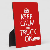 保落ち着いてトラック乗り（任意の色） フォトプラーク (側面)