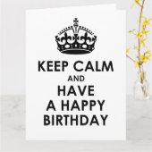 保落ち着いてハッピーバースデー カード (黄色い花)