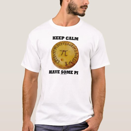 保落ち着いてパイを焼いた持つ Tシャツ (正面)