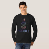 保落ち着いてプードルを抱きしめて Tシャツ (正面フル)